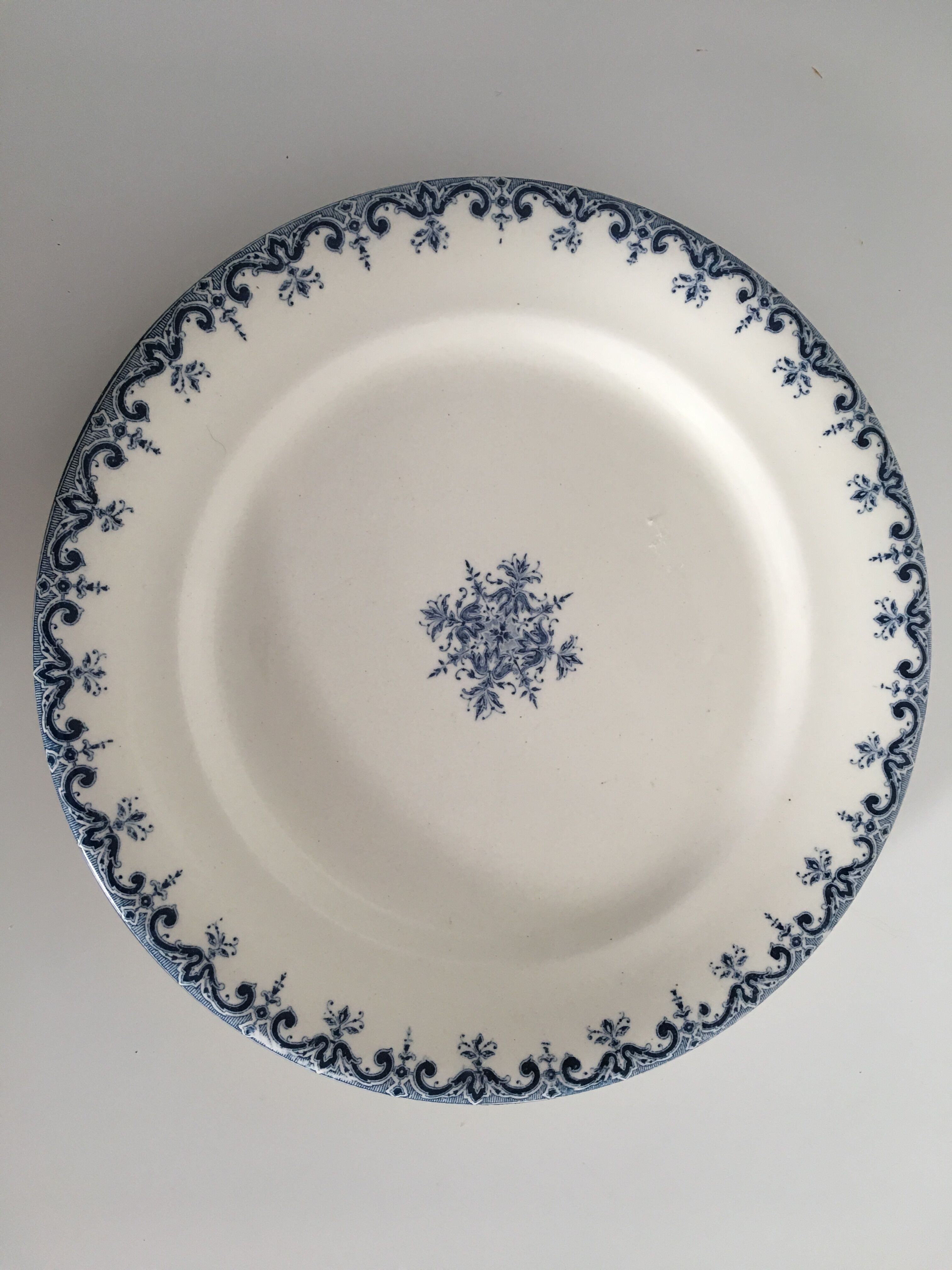 Set of 6 plates Terre de fer Rouen