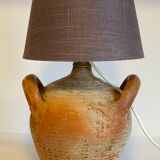 Vintage handcrafted pottery lamp