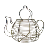 Chrome metal egg basket
