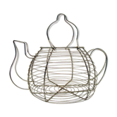 Chrome metal egg basket