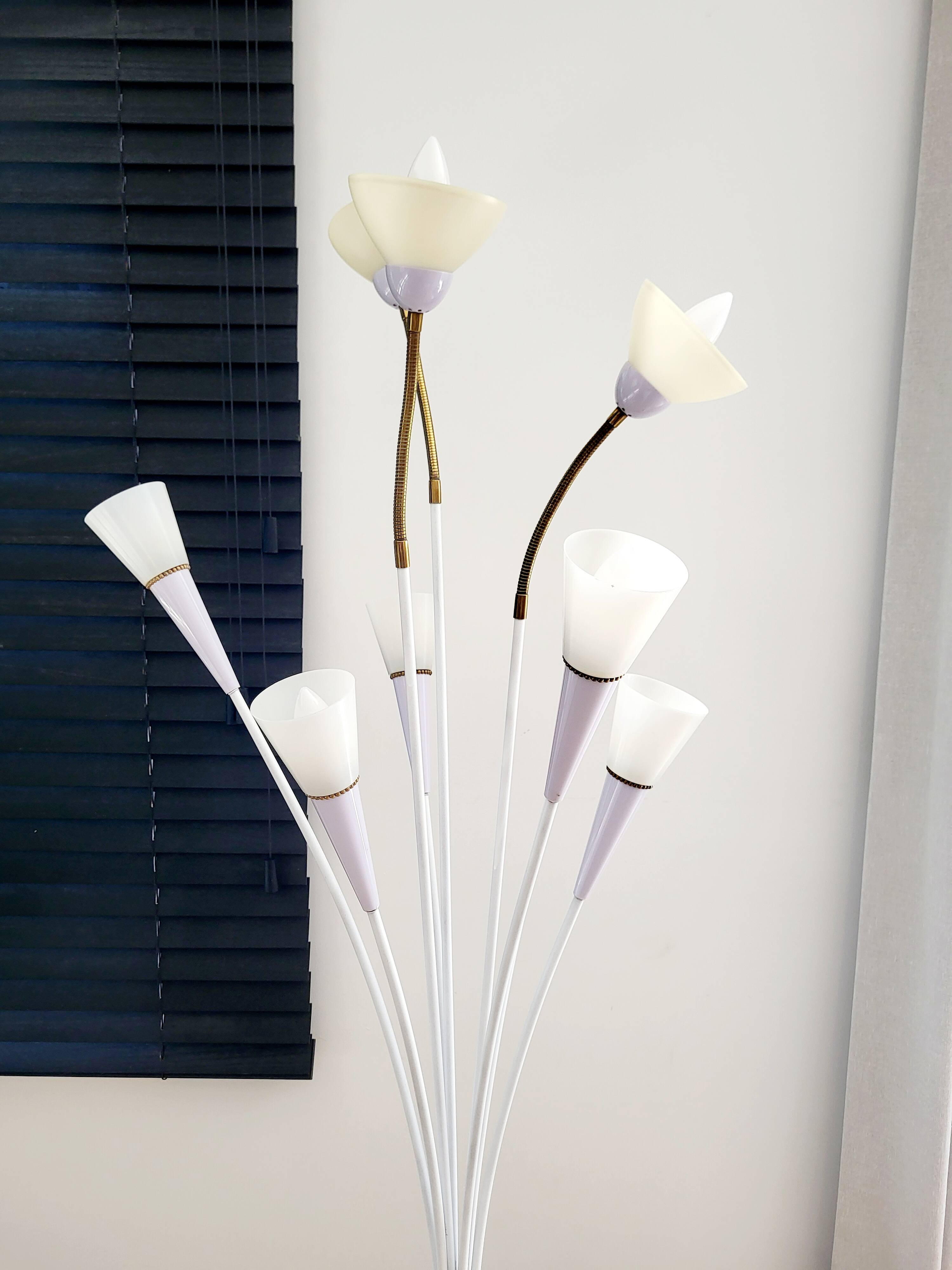 Vintage Spriet vloerlamp met 9 Lichtpunten 1950-1960