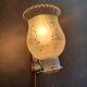 Pair of chrome wall sconces vintage bathroom