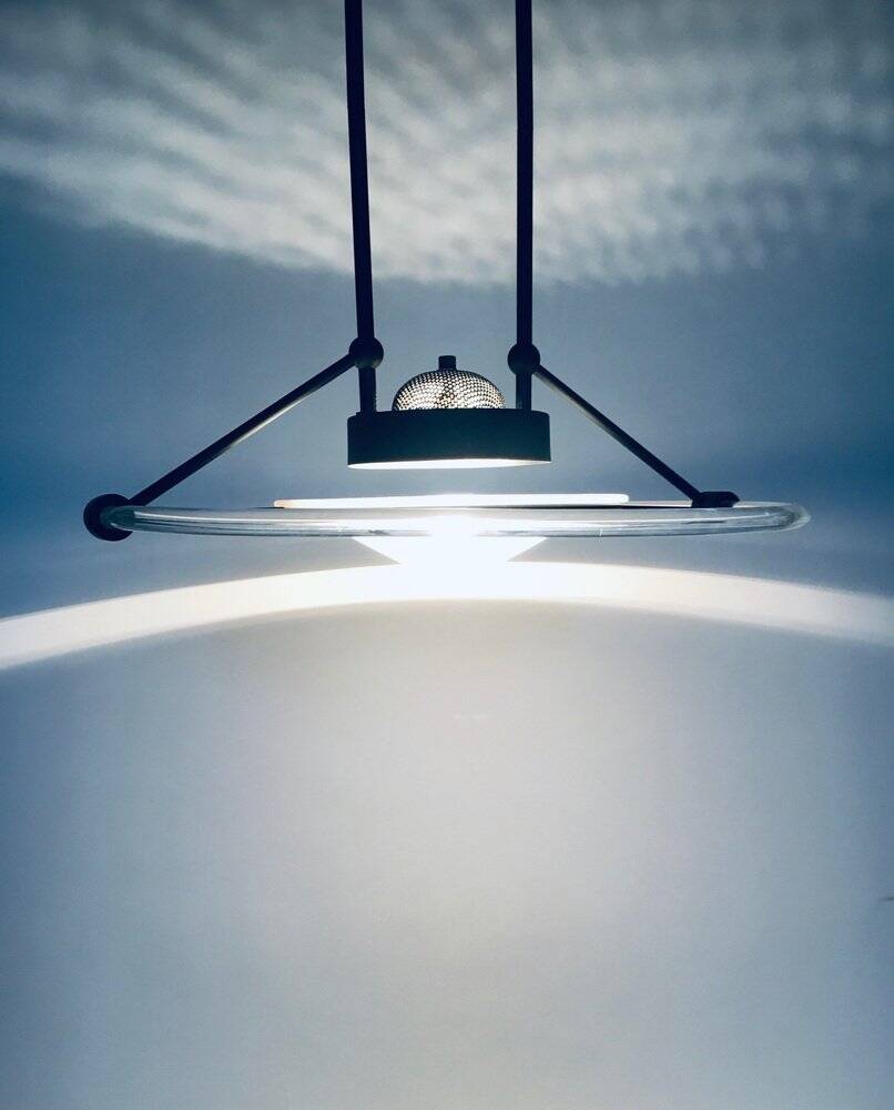 Black pendant lamp, 1980s