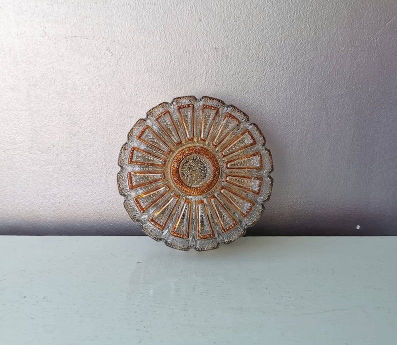 Design ceiling lamp Mid Century Glasshütte Limburg, 70s