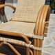 Vintage rattan and bamboo chaise longue, circa 1960s Italy.