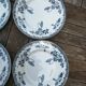 Set of 9 flat plates in iron earth St Amand and Hamage