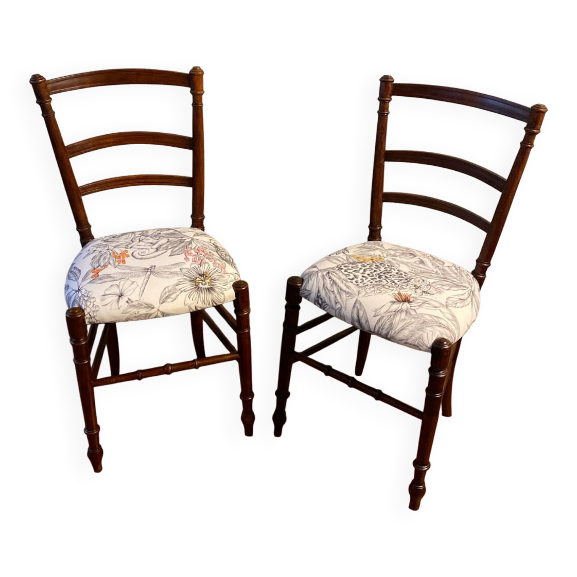 Lot de deux chaises de chambre 19e