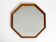 Very nice 1960s octagonal teak wall mirror | 45cm