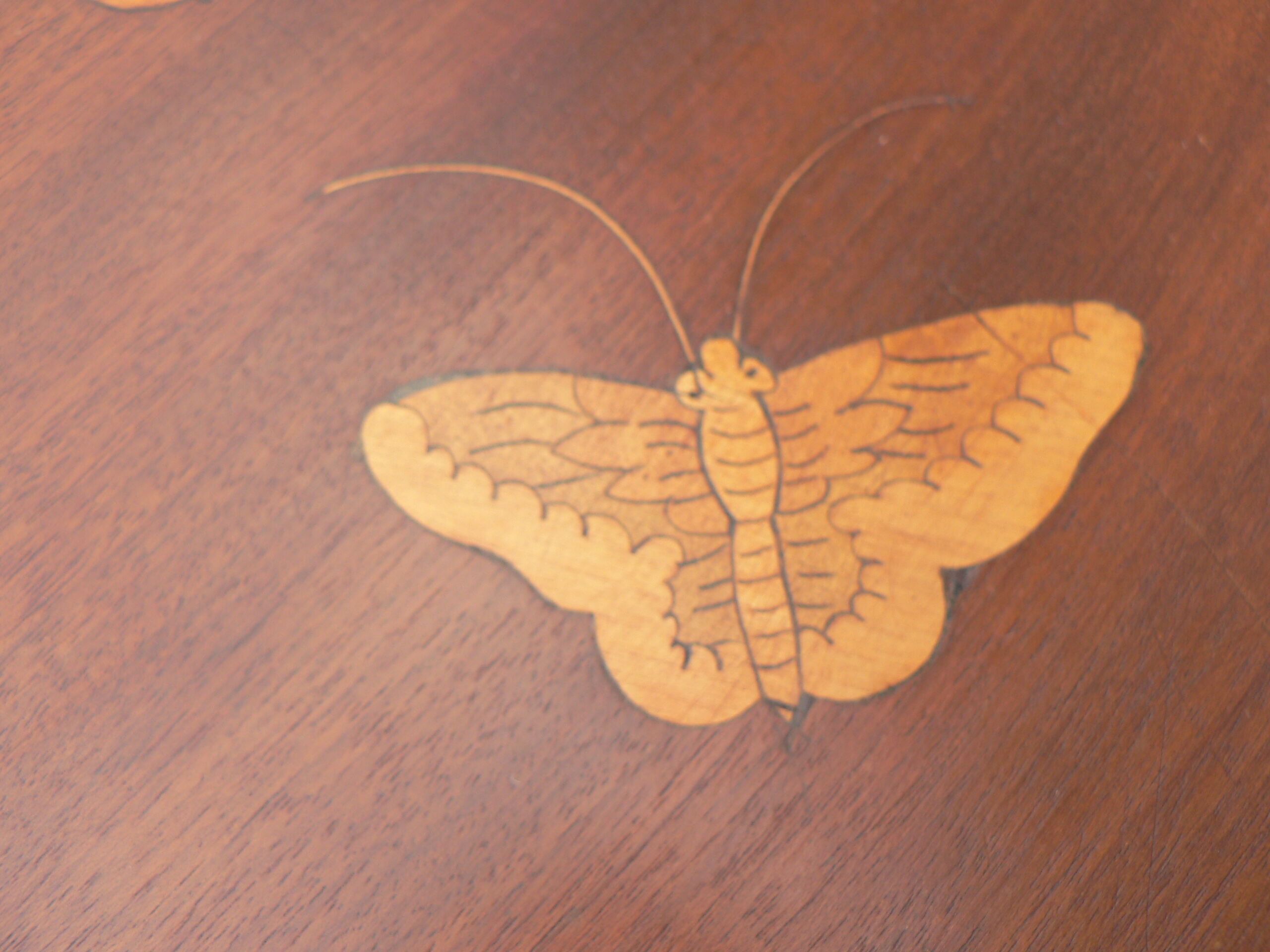 Pedestal table marquetry Charles X