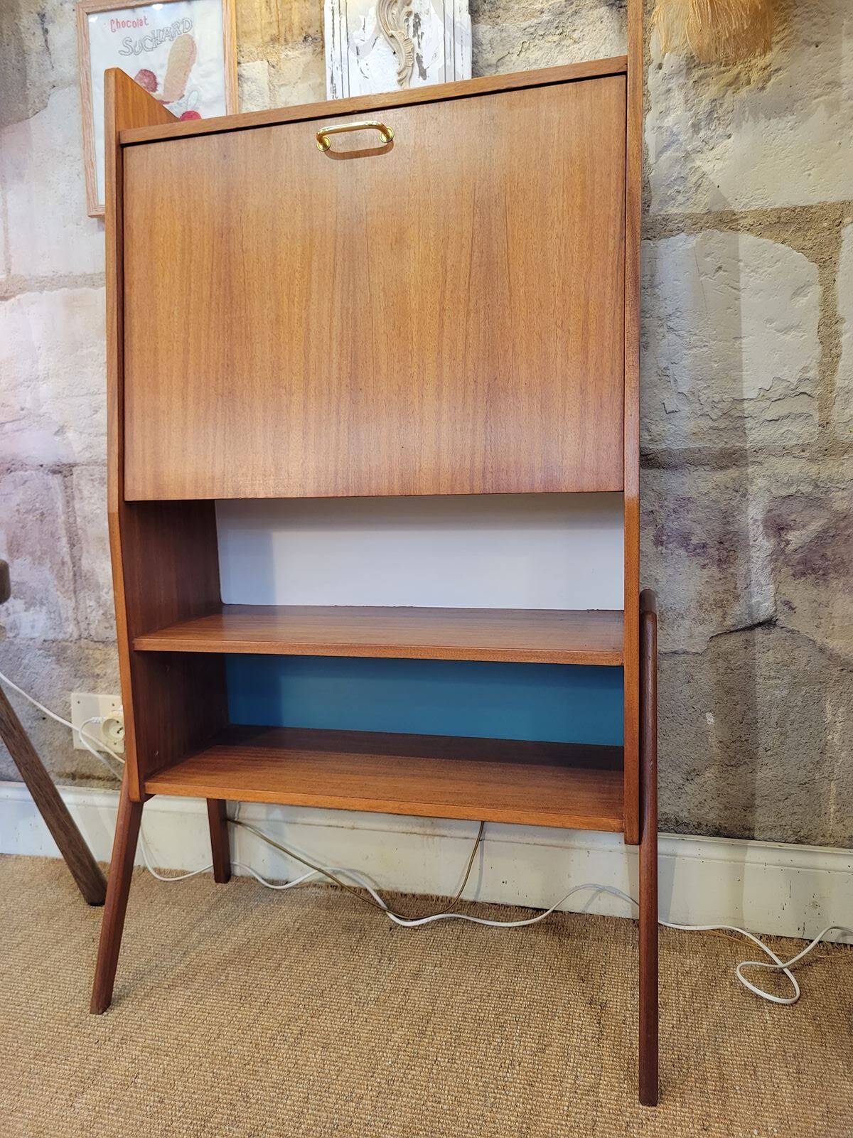 Secrétaire vintage pieds compas