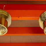 Pair of Danish brass ceiling lights model T742, Hans Agne Jakobson 1960.
