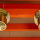 Pair of Danish brass ceiling lights model T742, Hans Agne Jakobson 1960.