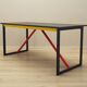 Acacia desk, Italian design, 1980s, production: Italy