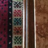 Buffet from the late 19th century with pink-brown marble in Louis XV style.