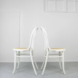 No. 18 White Chairs by Michael Thonet, Set of 4