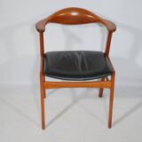 Armchair with Leather and Teak by ERIK KIRKEGAARD 1960s