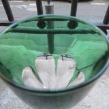 Baccarat crystal 12cl wine glass Genova model lined in fir green 19cm