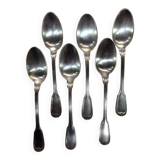 6 small silver-plated dessert spoons