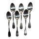6 small silver-plated dessert spoons