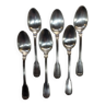 6 small silver-plated dessert spoons