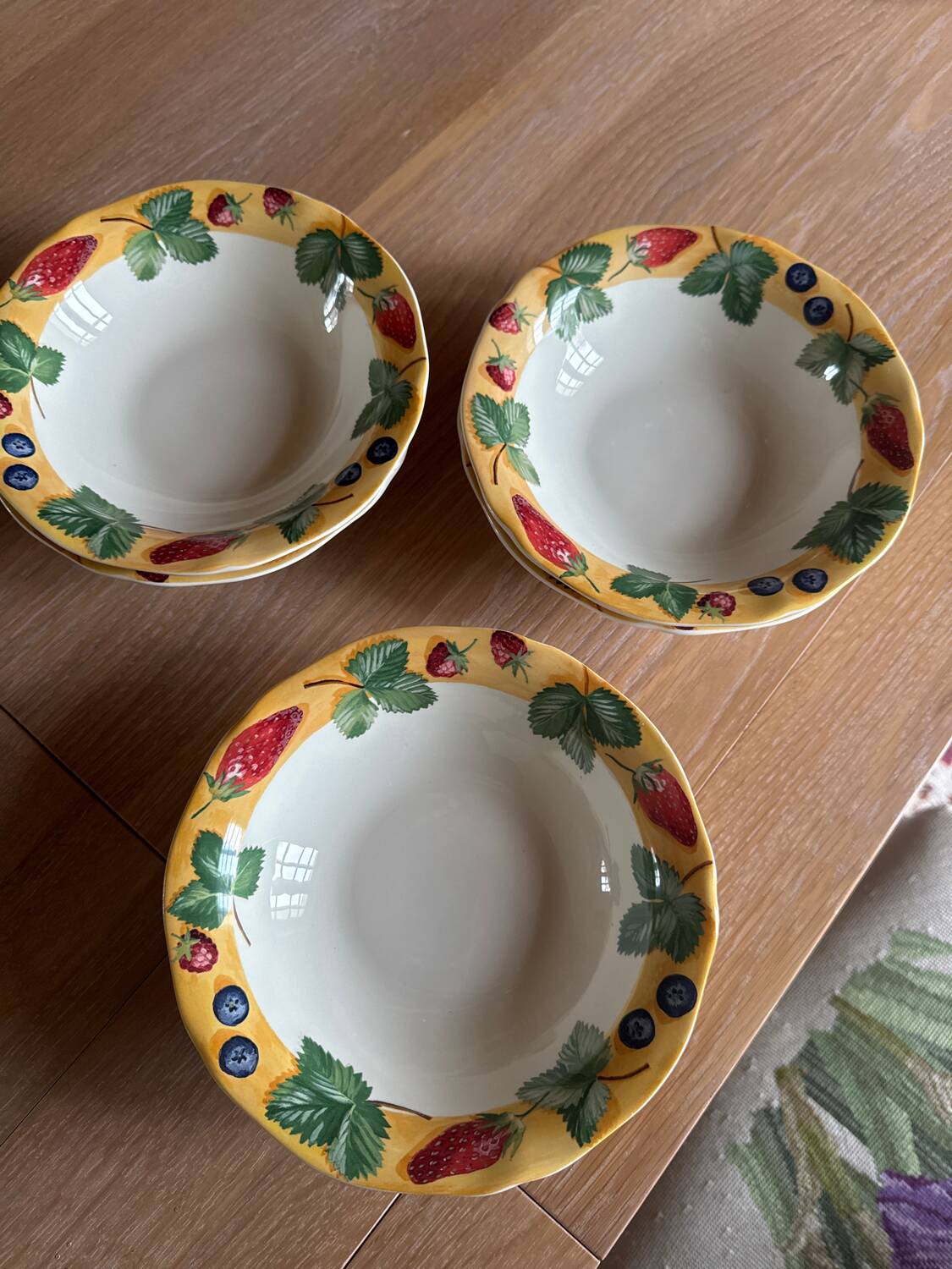 Deep dessert plates
