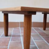 Scandinavian coffee table in ribbed wood