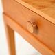 Vintage scandinavian bedside table in birch burl