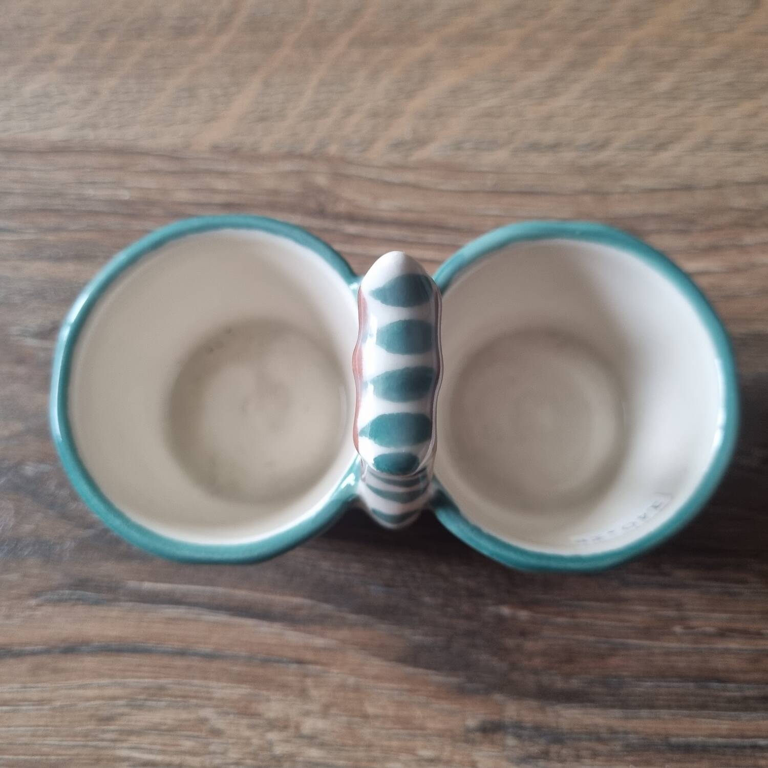 Enamelled ceramic salt cellars HB Henriot Quimper