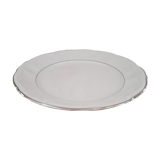 Kronester Bavaria white porcelain round dish and silver ledé