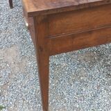 Solid oak desk from the 1930s with spindle legs