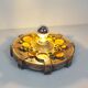 Vintage 1970s ceramic 'Fat Lava' style wall light by Hustadt Leuchten