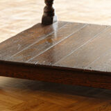 Carved solid oak coffee table