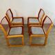 Lot 4 chaises  design Knut et Marianne Hagberg pour Ikea 1982 vintage métal et bois