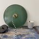 Vintage suspension in green enamelled sheet metal