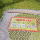 Pair of vintage Desso rugs from the 70s – moss green & beige