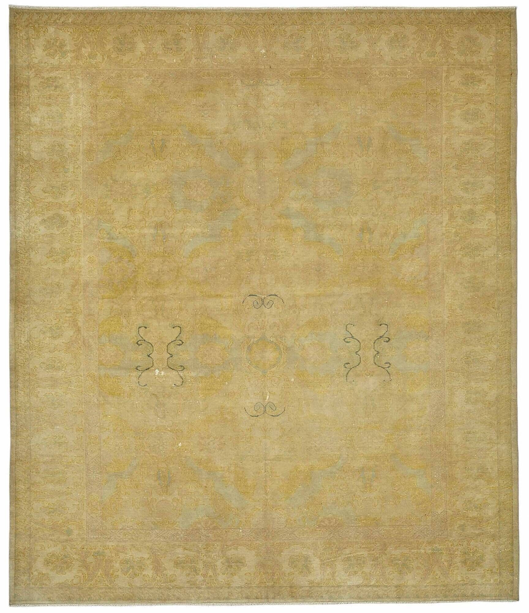 Turkish Handknotted Wool Oushak Rug 257 cm x 303 cm