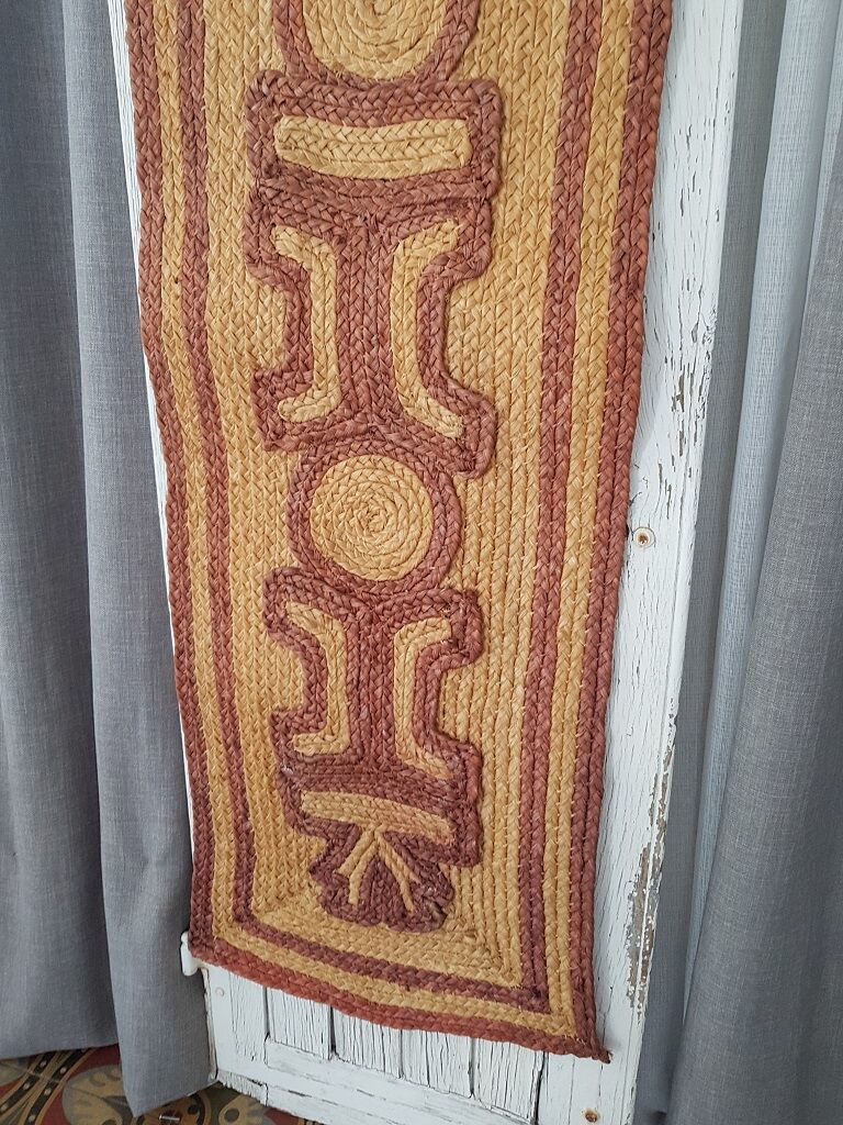Ethnic carpet in vegetable fibers 47x148cm