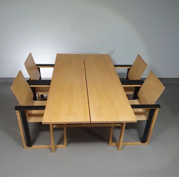 Ensemble de salle à manger finlandais extrêmement rare par Simo Heikkilä / Pentik. années 1980
