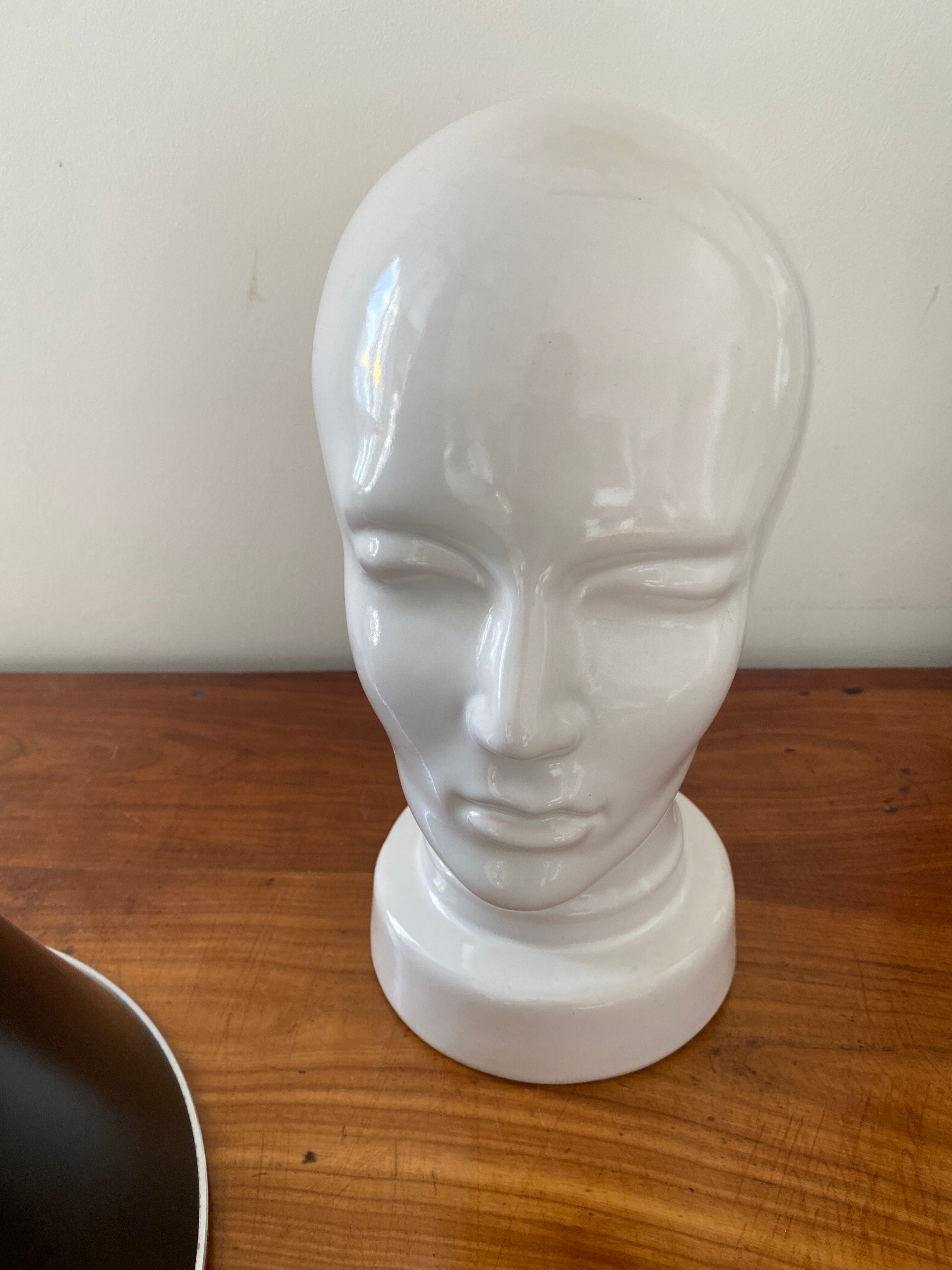 Ceramic marotte hat head West Germany