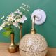 Vintage glass globe wall light in yellow and silver from Clichy.