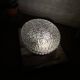 Round wall light ceiling fixture in glass with small vintage flowers from the 1970s and 1980s.