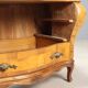 Antique drop-leaf secretary in baroque style made of walnut and maple, 20th century.