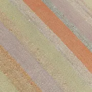 Salmon & Pink Mid Cenyury Modern Kilim Rug, Vintage Striped Boho Carpet