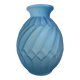 Art Deco vase in frosted blue glass