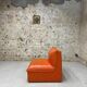 Vintage orange armchair, ed. Steiner