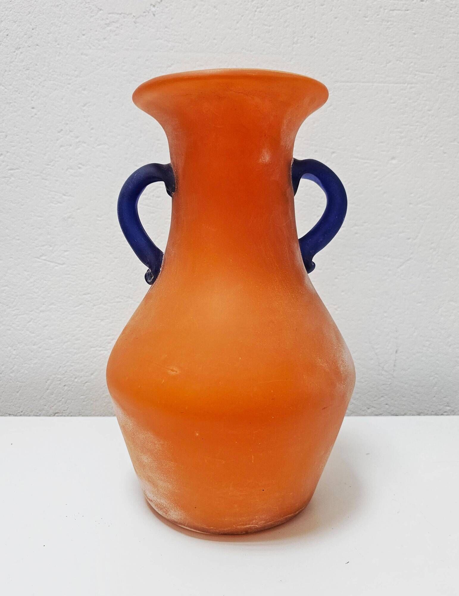 Scavo Glass Vase from Murano by Carlo Moretti, 1970s