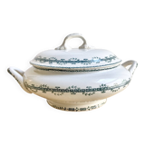 19th century "opaque Gien" iron clay tureen