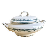 19th century "opaque Gien" iron clay tureen