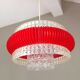 Suspension in glass and plexiglass with diamond points / vintage 60s-70s