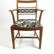 Vintage wooden armchair – Jungle chic fabric seat
